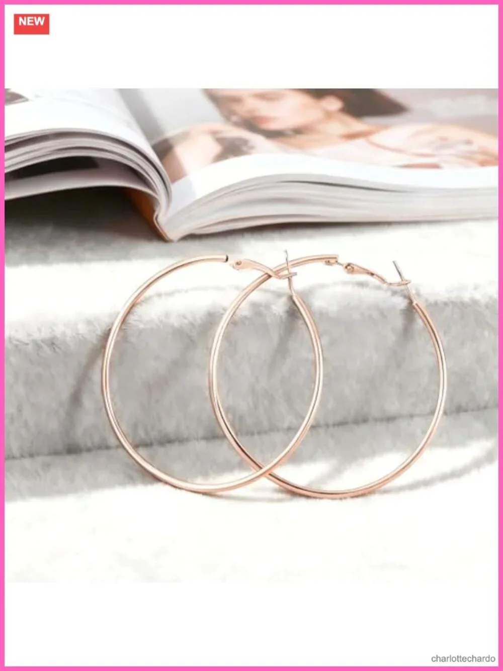 Stainless Steel Hoop Earrings with Lever Back Hypoallergenic Lightweight
